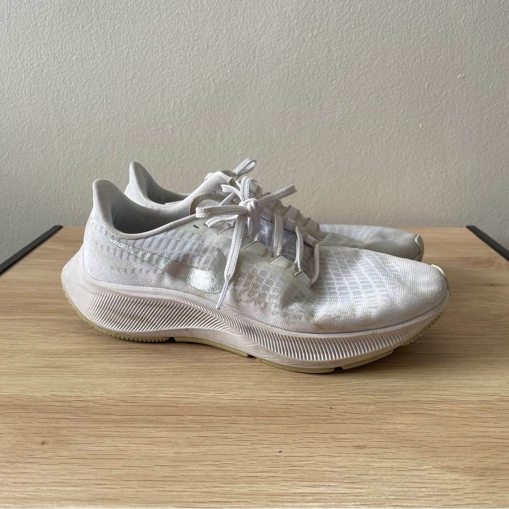 Nike Womens Air Zoom Pegasus 37 BQ9647-101 White Running Shoes Sneakers Size 7.5 - Picture 4 of 9